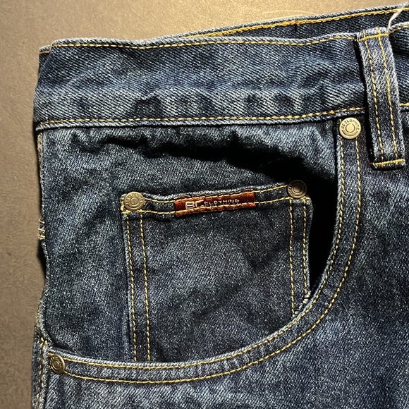 𝅺BC CLOTHING Original Fleece Lined Mens Blue Jeans, size 40 X 32 - Picture 2 of 8